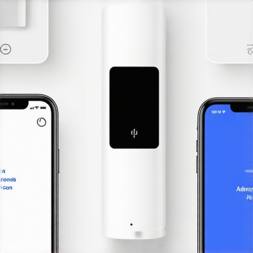 Smartphone controlling adjustable LED lighting via app.