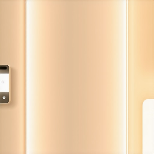 Modern luxury bathroom with sensor-controlled lighting system