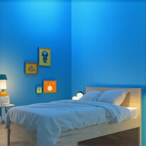 Modern children's bedroom lighting with sensors and remote control