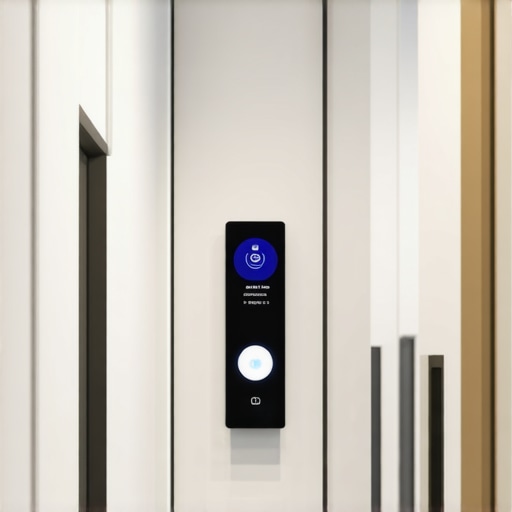 Modern corridor with integrated smart sensors and adaptive lighting