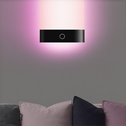 Modern smart wall light with adjustable features in a living room