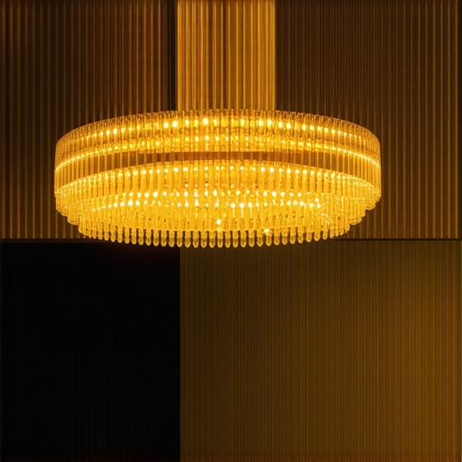 Vintage chandelier in modern interior Vintage chandelier illuminating a contemporary living room