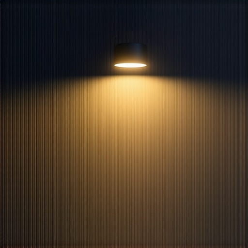 Modern garden with smart LED outdoor lighting and solar panels