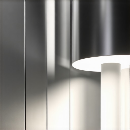 Detalj nano brušenog metala na rasvetnom elementu Detalj nano brušenog metala na rasvetnom elementu