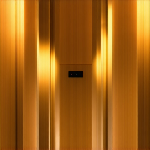 Elegant interior with hidden sensors and sophisticated lighting system