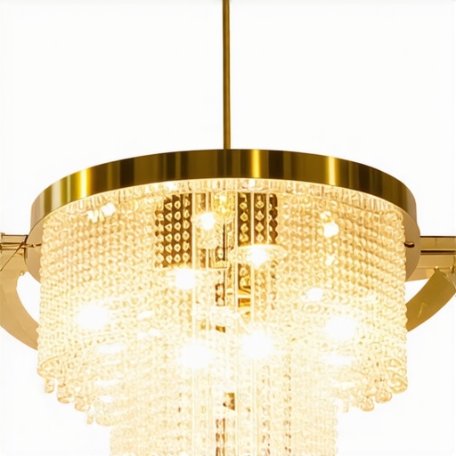Elegant crystal chandelier for luxury interiors Luxury chandelier with sparkling crystals in elegant interior