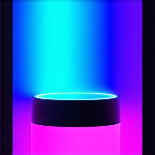 Modern interior with advanced IoT and AI-controlled smart lighting