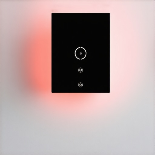 Modern smart home lighting control interface with ambient lighting.
