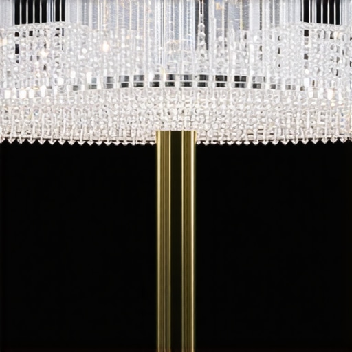 Night scene of innovative outdoor lighting with crystals and AI technology