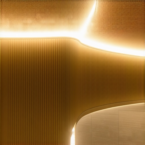 Advanced smart LED lighting system in modern Scandinavian style interior