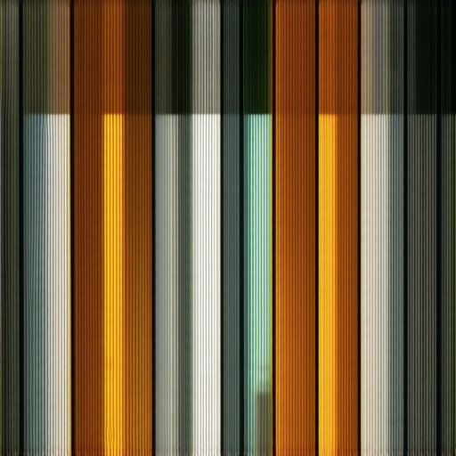 Fasada sa rebrasto staklo i osvetljenjem