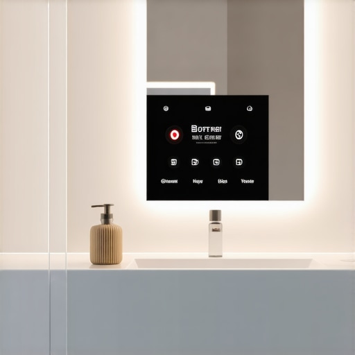 Interaktivni panel pametne rasvjete u modernoj kupaonici Modern smart bathroom with customizable lighting controls