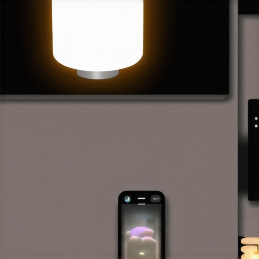 Moderna skandinavska dnevna soba sa pametnim rasvetnim sistemom i mobilnom kontrolom svetla