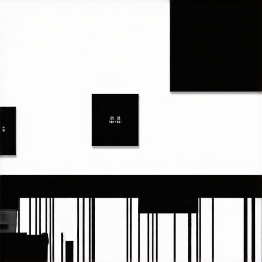 IoT pametni prekidači u modernom interijeru Interijer s pametnim prekidačima i skrivenim kabelskim sustavima