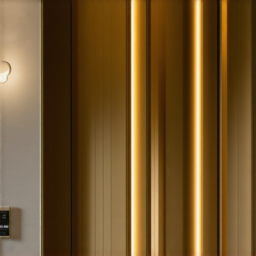 Sophisticated interior featuring brushed brass elements and adaptive lighting technology