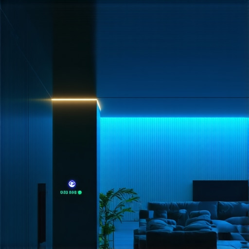 High-tech smart lighting control panel with neurofiziological data visualization