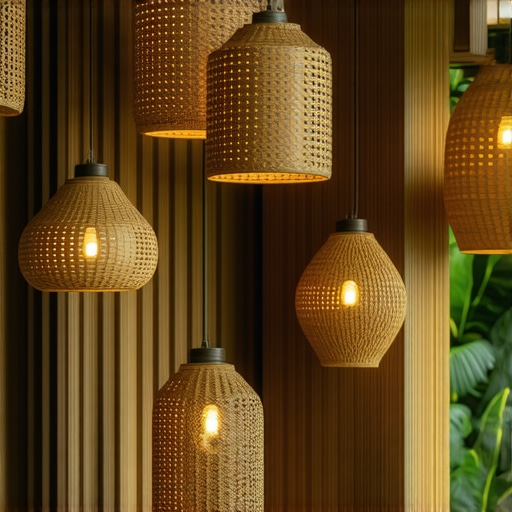 Rustikalni Dizajn vanjske rasvjete: Prirodni Pleteni Detalji