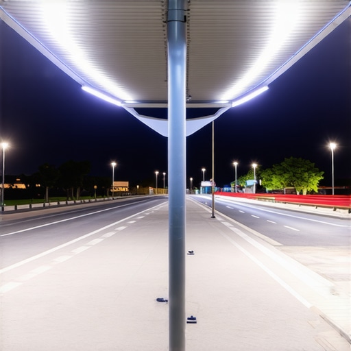 Futuristic outdoor LED lighting with sensors and dynamic controls