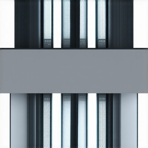 Smart LED Lighting System in Office Advanced LED lighting system integrated with IoT in a modern workspace