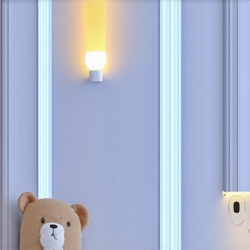 Interior of a child's room with advanced smart lighting and sensors