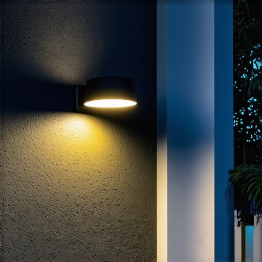 Modern outdoor lighting fixture with sensors and smart connectivity