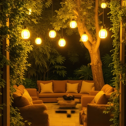Topla zlatna vanjska rasvjeta: Kreirajte Udoban Enterijer U Vrtu