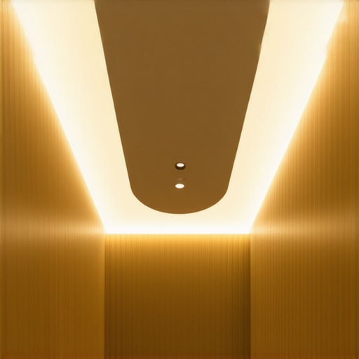 Advanced Interior Lighting Design 2024 Futuristic modern interior with innovative LED lighting and smart controls.