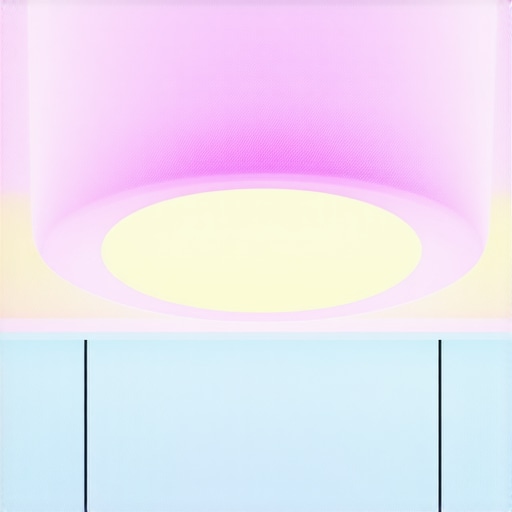 Futuristic interior lighting design with retro and minimalistic elements