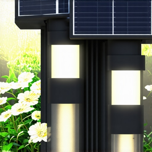 Eco-Friendly Modern Outdoor Lighting Modern outdoor lighting with solar panels and sustainable materials