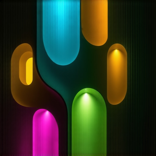 Interior lighting design featuring organic shapes, natural textures, and smart LED technology.