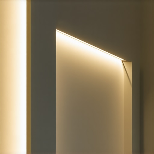 Futuristic LED Lighting System State-of-the-art LED lighting with remote control in a modern interior