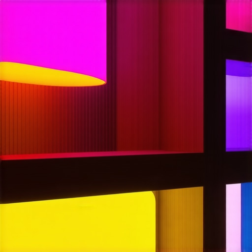 Futuristic Smart Home Lighting System with Biofilic LED Elements Advanced smart home lighting system featuring biofilic LED technology and intuitive controls