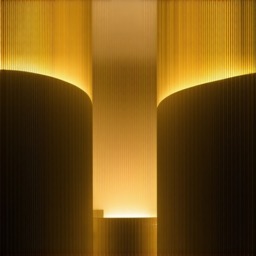 Luxury Interior with Gold LED Lighting Elegant gold LED lighting fixtures in a luxurious interior setting