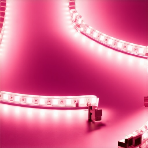 Futuristic LED Lighting Setup 2024 Modern LED strip lighting with innovative profiles and smart control systems.