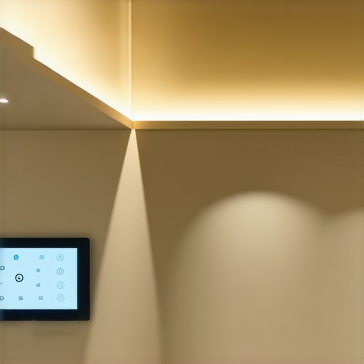 Advanced smart home lighting control system with LED fixtures.