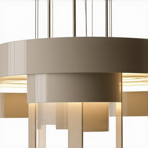 High-tech modern chandelier with innovative materials and integrated smart lighting