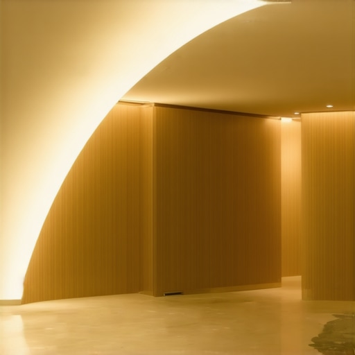 Futuristički luksuzni dizajn osvetljenja u modernom enterijeru Futuristička rasveta sa LED svetlima u luksuznom enterijeru