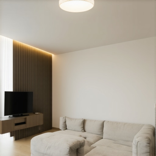 Kompaktna plafonjera u niskoj sobi Kompaktna plafonjera u niskoj sobi koja vizuelno produžava visinu prostora