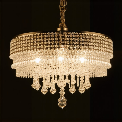 Luxurious modern crystal chandelier with intricate design