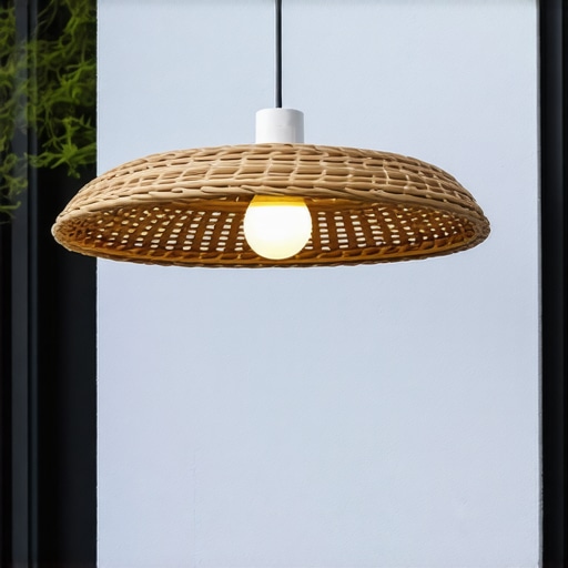 Pametna vanjska visilica od ratana s IoT tehnologijom Vanjska visilica od ratana s tehnologijom IoT i LED modulima u modernom vrtu