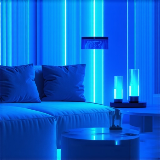 Modern smart home with lights adjusting automatically based on user activity and mood.