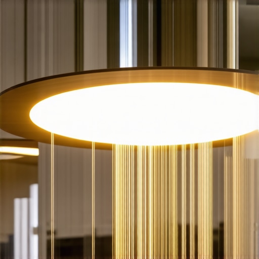 Modern bathroom lighting fixture featuring rebrasto staklo for even light distribution