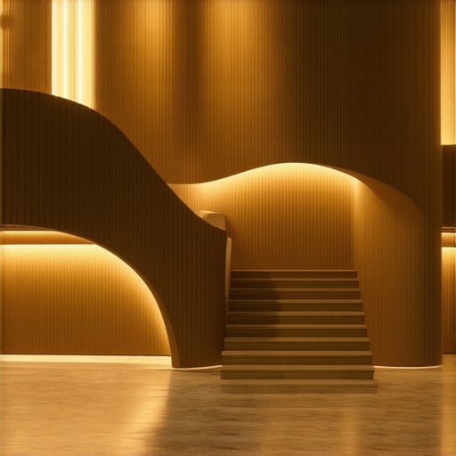 Layered Interior Lighting Elegant interior with multiple light sources creating a cozy atmosphere