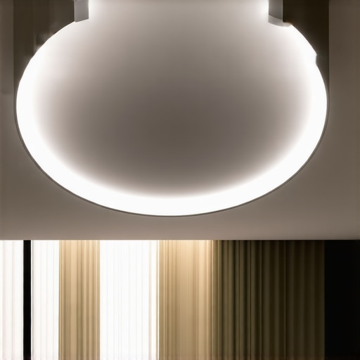 Modern Ceiling Light with LED Accents Elegant contemporary ceiling light with integrated LED lighting in a stylish living area