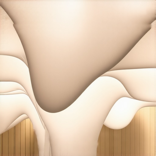 A flowing, organic-shaped LED lighting fixture illuminating a contemporary room.