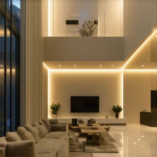 Slojevito osvjetljenje u modernom interijeru Dizajnerski interijer s naprednim sustavom rasvjete