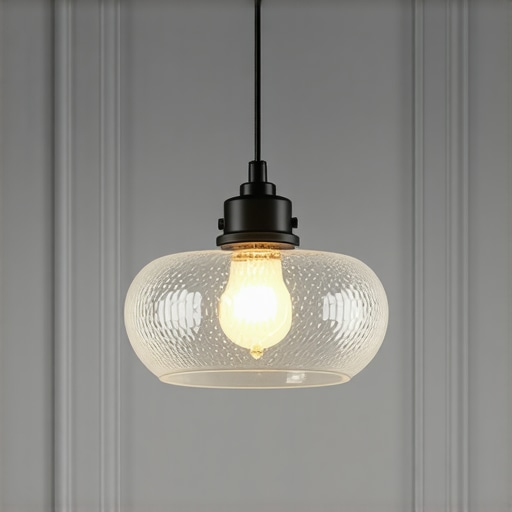 Stylish Textured Glass Pendant Light Modern interior with textured glass E14 pendant light