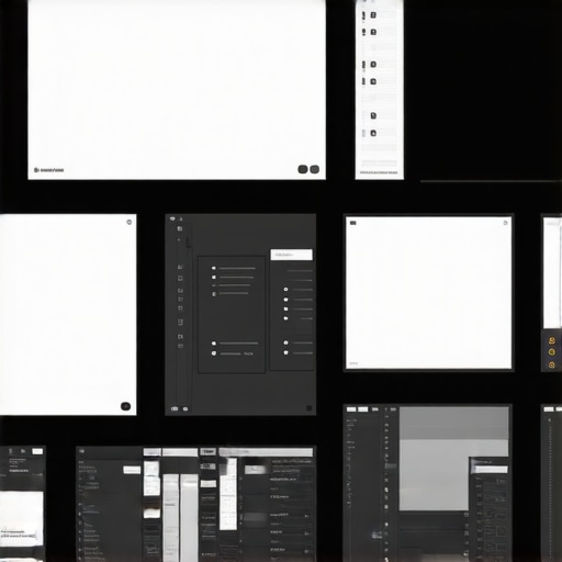 High-tech lighting control system with interconnected devices and screens