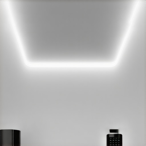 Smart home lighting showing AI-controlled adjustable lights in modern living room