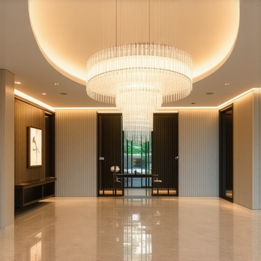 Luster u dnevnom boravku sa linijama i proporcijama koje ističu harmoniju